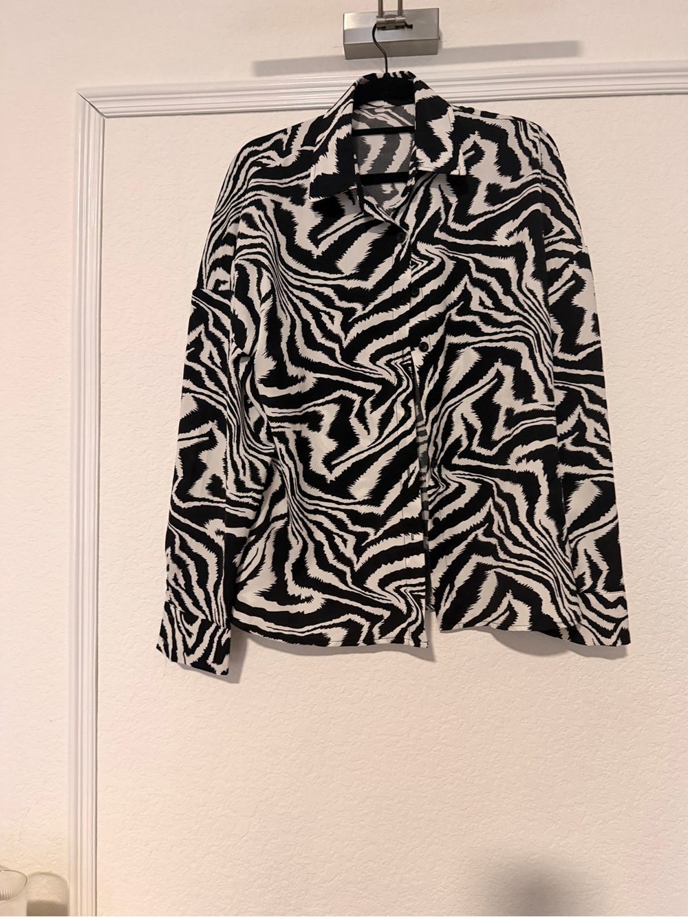 Black and White Zebra Print Skirt